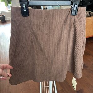 Super cute HALARA brown Corduroy A-line Mini Skirt. New with tags.